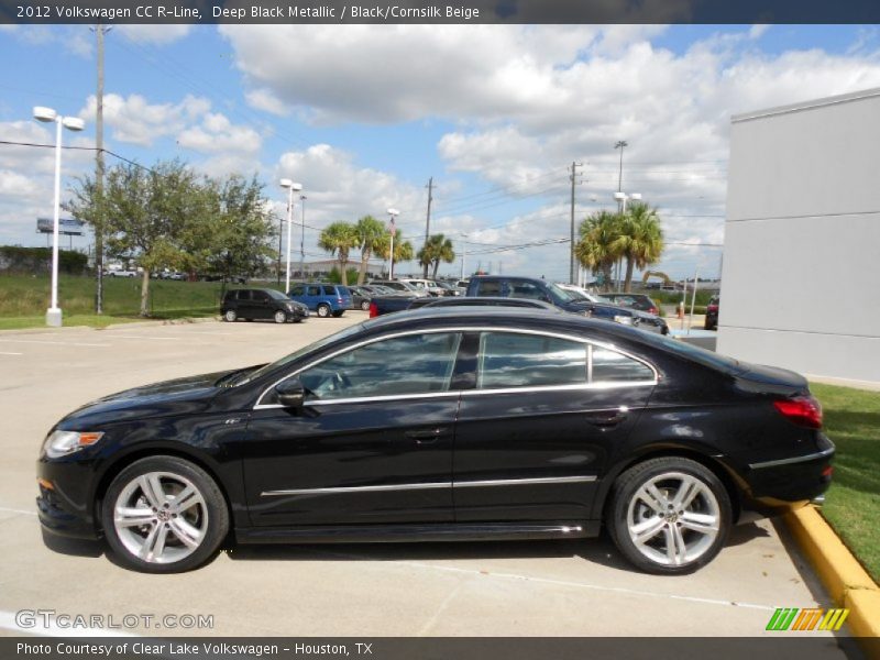 Deep Black Metallic / Black/Cornsilk Beige 2012 Volkswagen CC R-Line