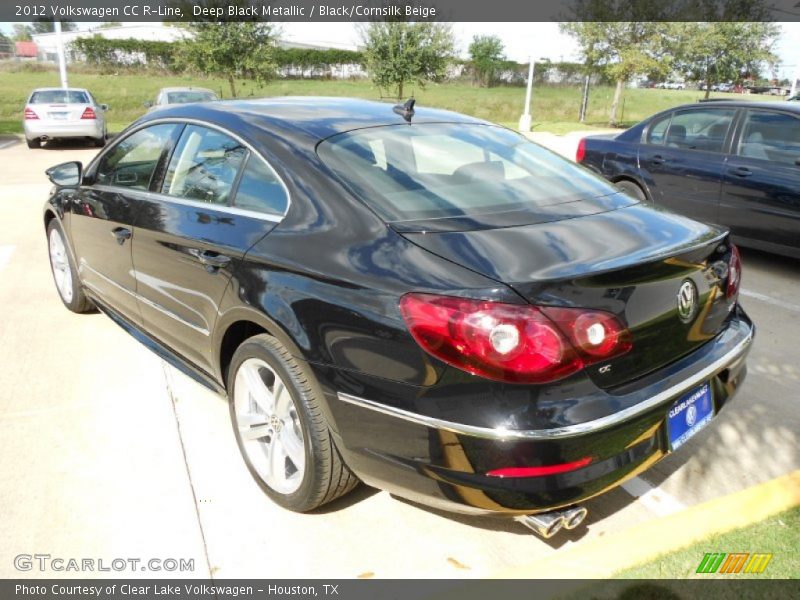 Deep Black Metallic / Black/Cornsilk Beige 2012 Volkswagen CC R-Line