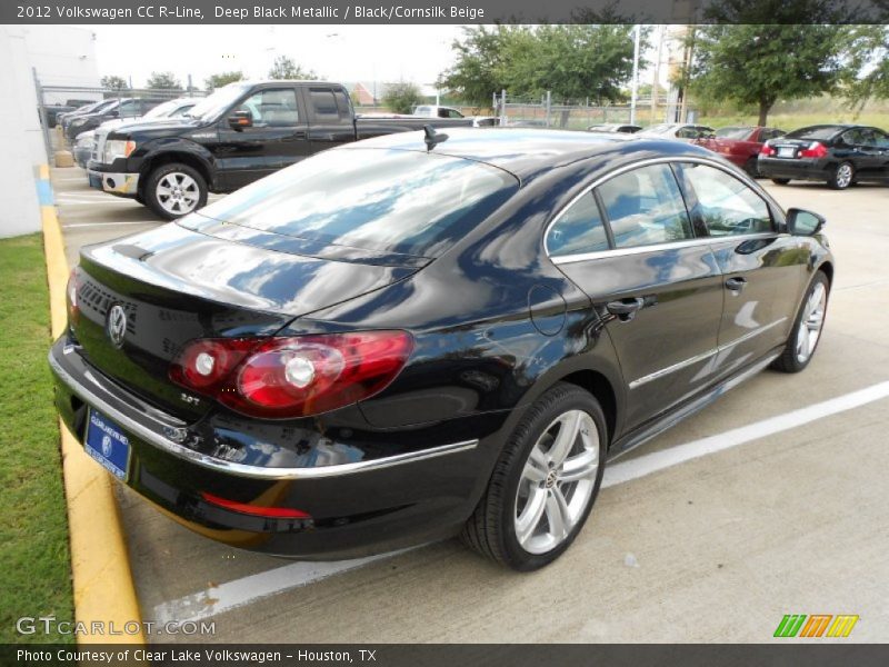 Deep Black Metallic / Black/Cornsilk Beige 2012 Volkswagen CC R-Line