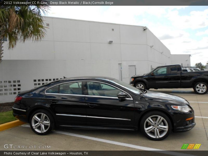 Deep Black Metallic / Black/Cornsilk Beige 2012 Volkswagen CC R-Line
