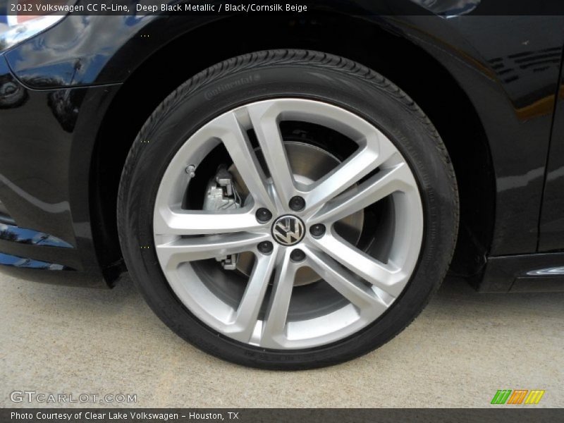 Deep Black Metallic / Black/Cornsilk Beige 2012 Volkswagen CC R-Line