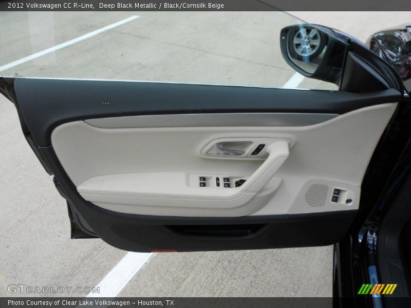 Deep Black Metallic / Black/Cornsilk Beige 2012 Volkswagen CC R-Line