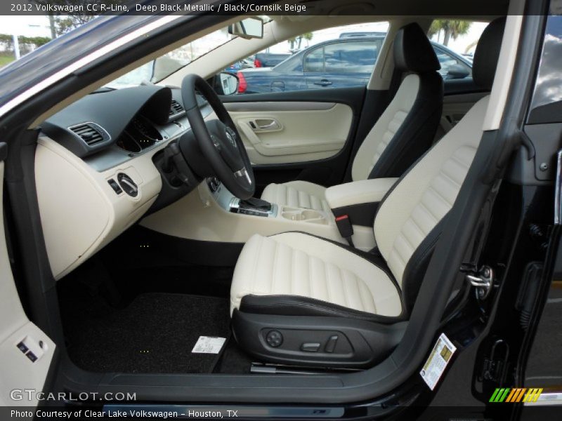 Deep Black Metallic / Black/Cornsilk Beige 2012 Volkswagen CC R-Line