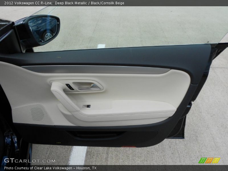 Deep Black Metallic / Black/Cornsilk Beige 2012 Volkswagen CC R-Line