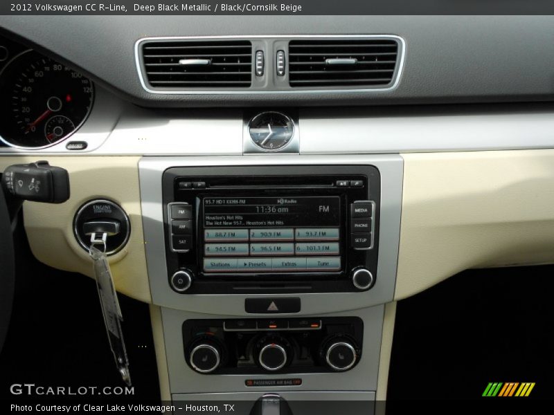 Deep Black Metallic / Black/Cornsilk Beige 2012 Volkswagen CC R-Line