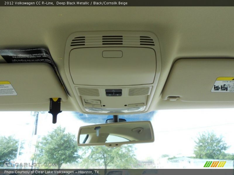 Deep Black Metallic / Black/Cornsilk Beige 2012 Volkswagen CC R-Line