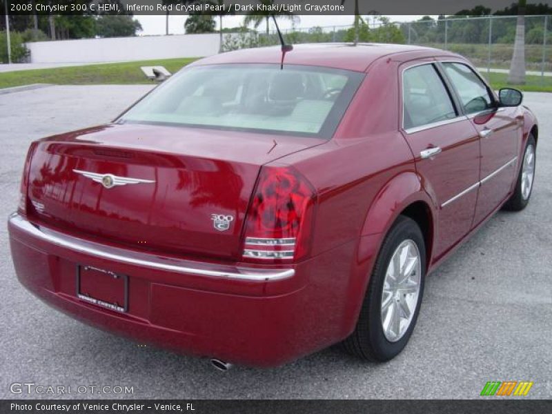 Inferno Red Crystal Pearl / Dark Khaki/Light Graystone 2008 Chrysler 300 C HEMI