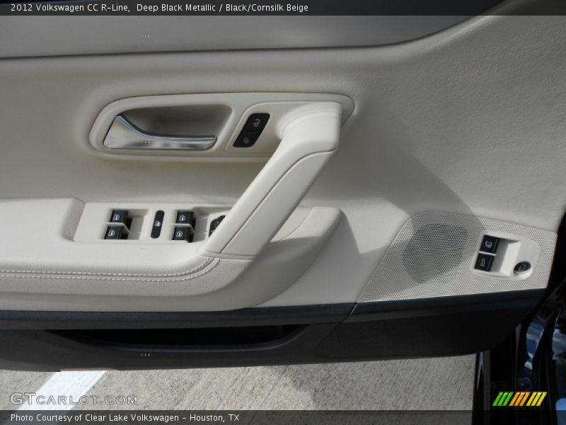 Deep Black Metallic / Black/Cornsilk Beige 2012 Volkswagen CC R-Line