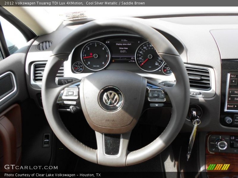 Cool Silver Metallic / Saddle Brown 2012 Volkswagen Touareg TDI Lux 4XMotion