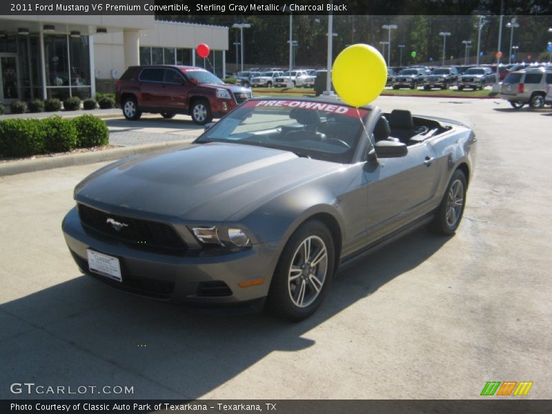 Sterling Gray Metallic / Charcoal Black 2011 Ford Mustang V6 Premium Convertible