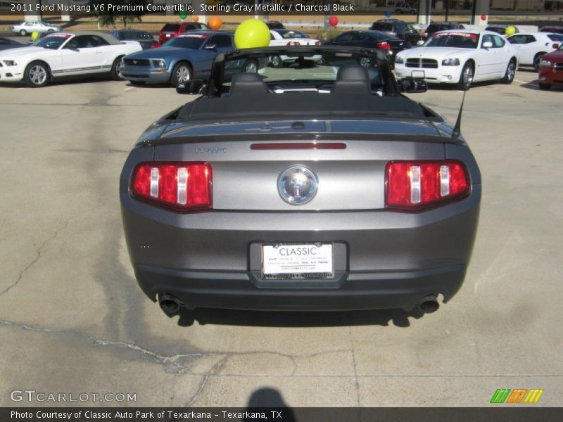 Sterling Gray Metallic / Charcoal Black 2011 Ford Mustang V6 Premium Convertible