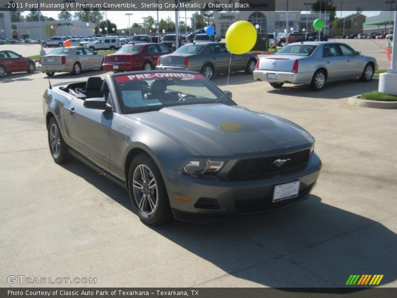 Sterling Gray Metallic / Charcoal Black 2011 Ford Mustang V6 Premium Convertible