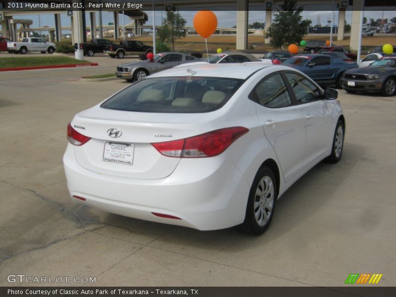 Pearl White / Beige 2011 Hyundai Elantra GLS