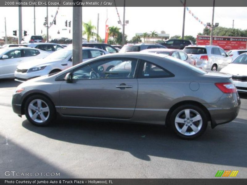 Galaxy Gray Metallic / Gray 2008 Honda Civic EX-L Coupe