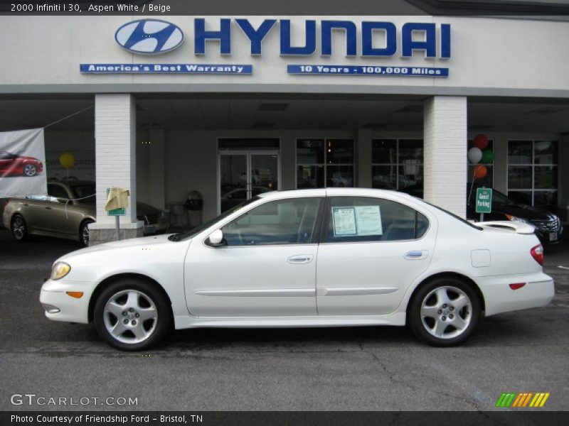 Aspen White / Beige 2000 Infiniti I 30