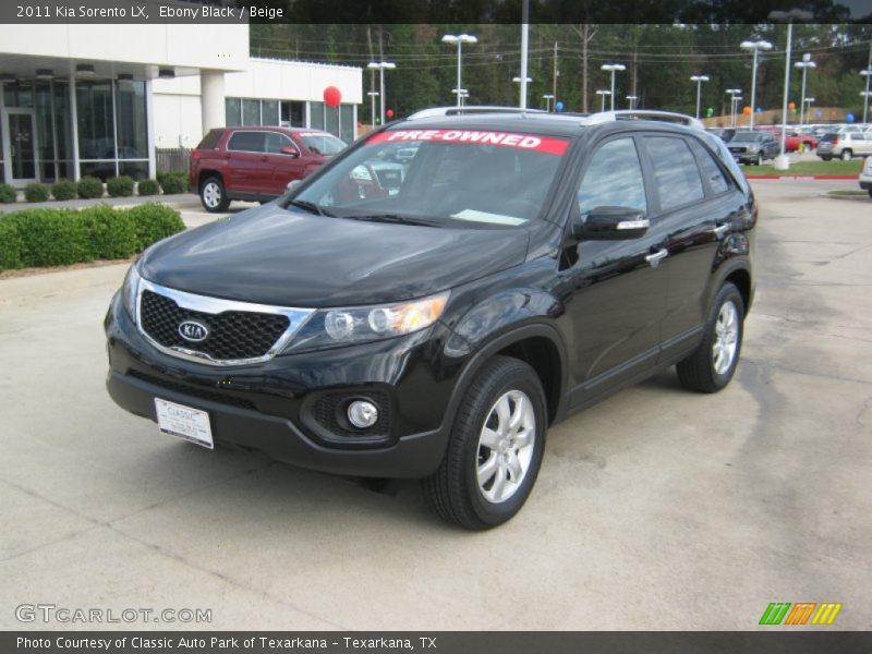 Ebony Black / Beige 2011 Kia Sorento LX