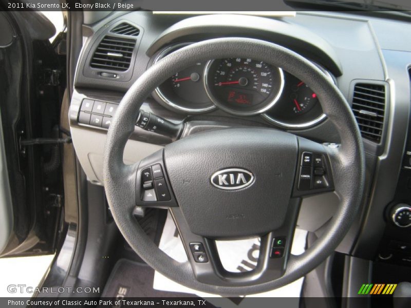 Ebony Black / Beige 2011 Kia Sorento LX