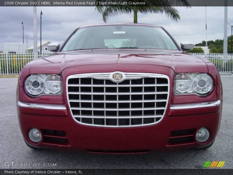 Inferno Red Crystal Pearl / Dark Khaki/Light Graystone 2008 Chrysler 300 C HEMI