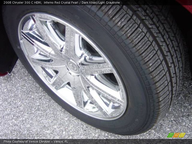 Inferno Red Crystal Pearl / Dark Khaki/Light Graystone 2008 Chrysler 300 C HEMI