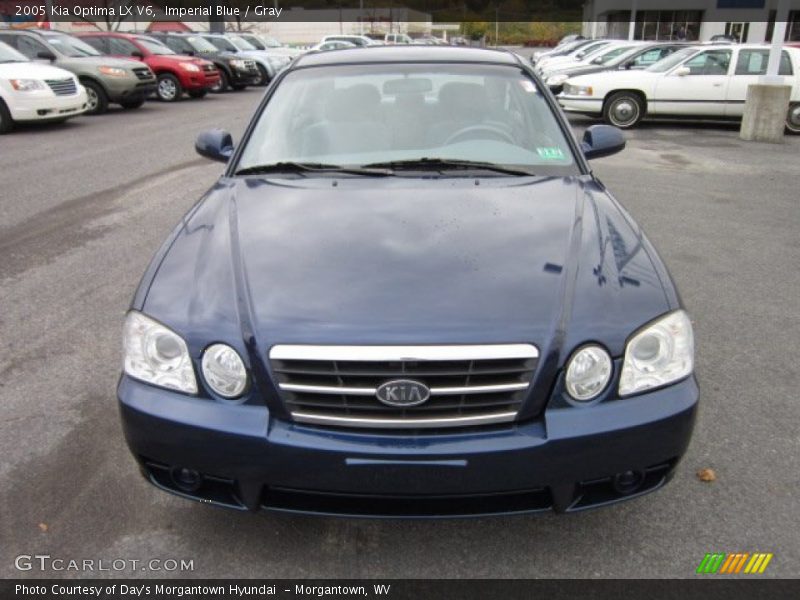 Imperial Blue / Gray 2005 Kia Optima LX V6