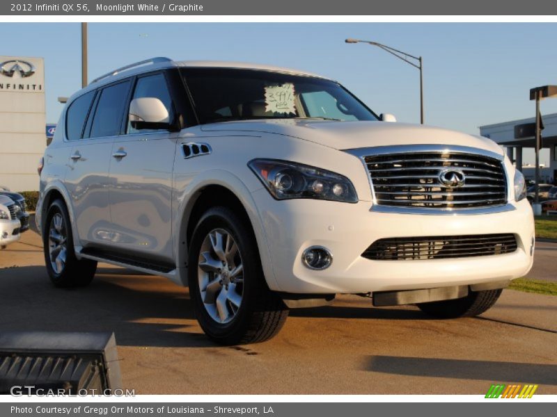 Moonlight White / Graphite 2012 Infiniti QX 56