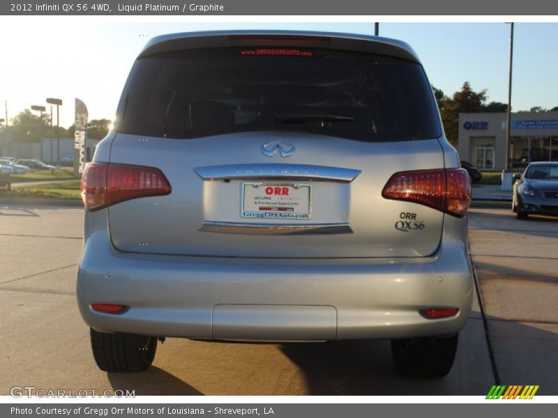 Liquid Platinum / Graphite 2012 Infiniti QX 56 4WD