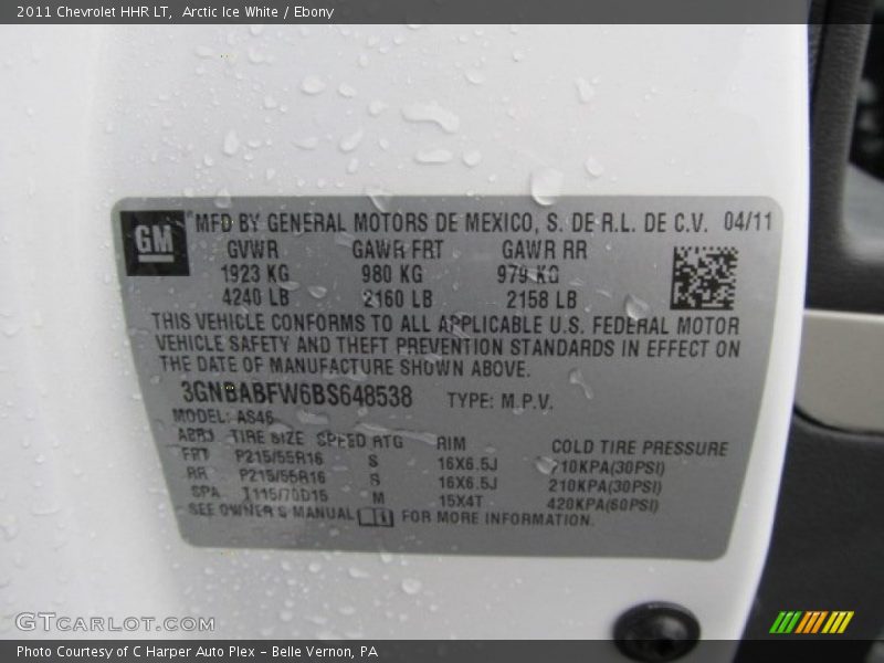 Arctic Ice White / Ebony 2011 Chevrolet HHR LT