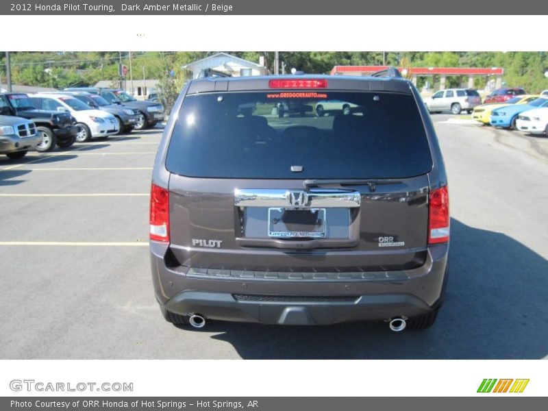 Dark Amber Metallic / Beige 2012 Honda Pilot Touring