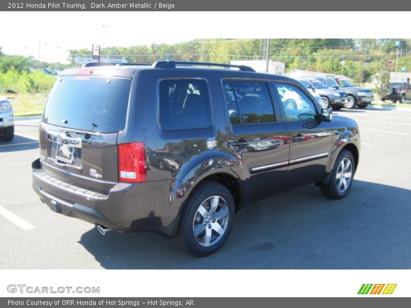 Dark Amber Metallic / Beige 2012 Honda Pilot Touring