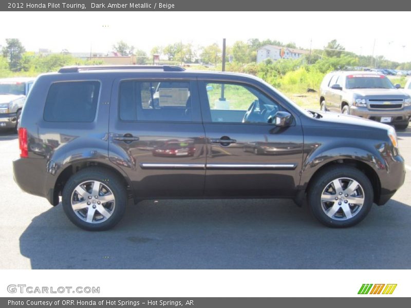 Dark Amber Metallic / Beige 2012 Honda Pilot Touring