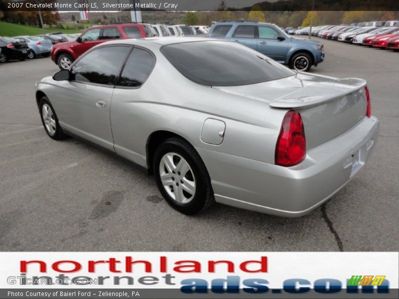 Silverstone Metallic / Gray 2007 Chevrolet Monte Carlo LS