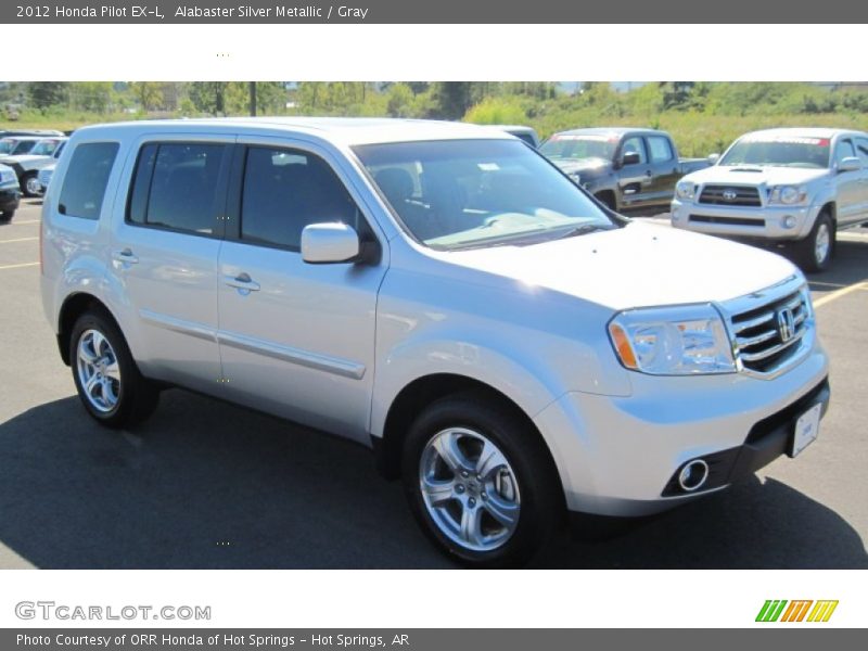 Alabaster Silver Metallic / Gray 2012 Honda Pilot EX-L