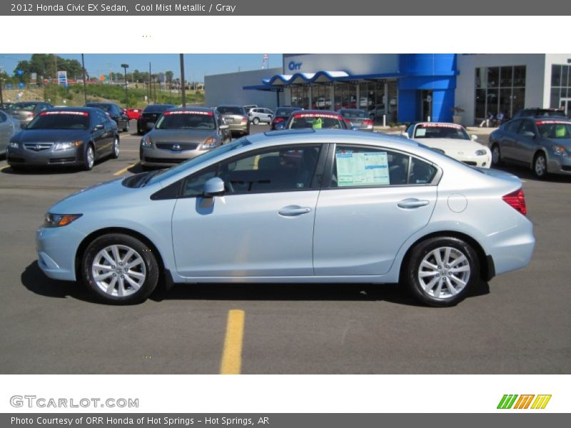 Cool Mist Metallic / Gray 2012 Honda Civic EX Sedan