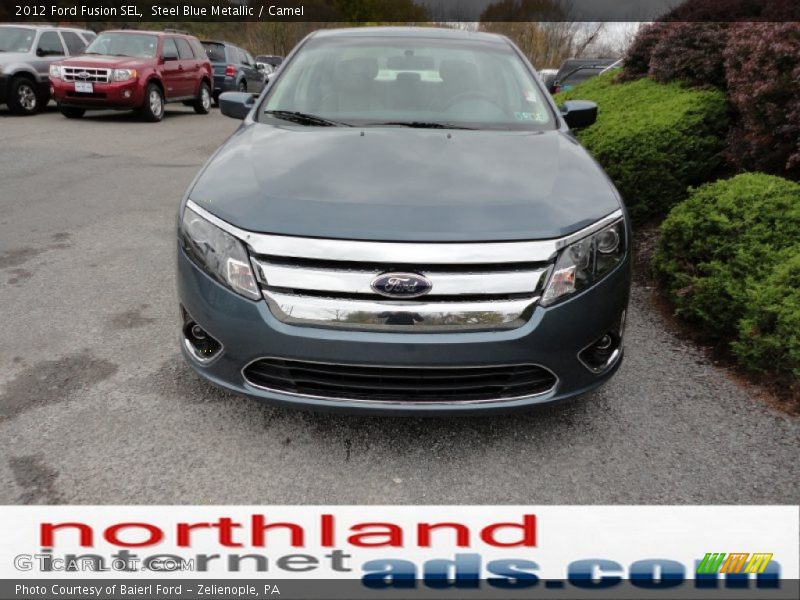 Steel Blue Metallic / Camel 2012 Ford Fusion SEL