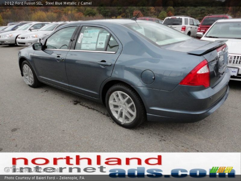Steel Blue Metallic / Camel 2012 Ford Fusion SEL