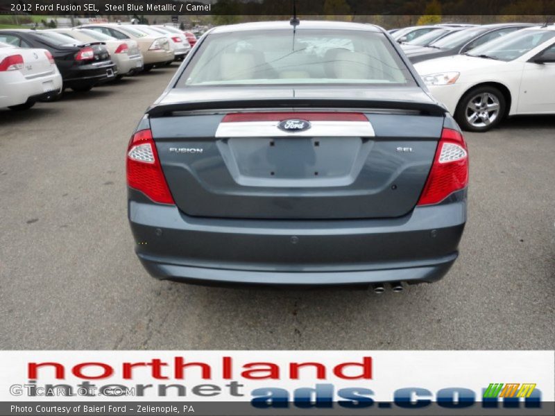 Steel Blue Metallic / Camel 2012 Ford Fusion SEL