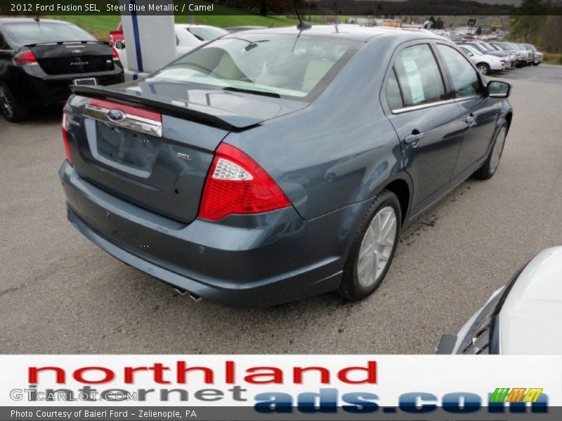 Steel Blue Metallic / Camel 2012 Ford Fusion SEL