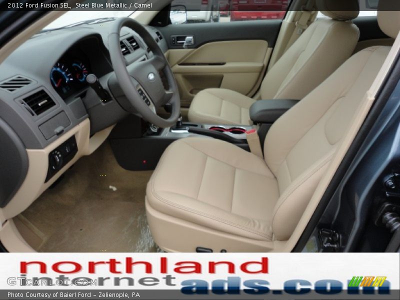 Steel Blue Metallic / Camel 2012 Ford Fusion SEL
