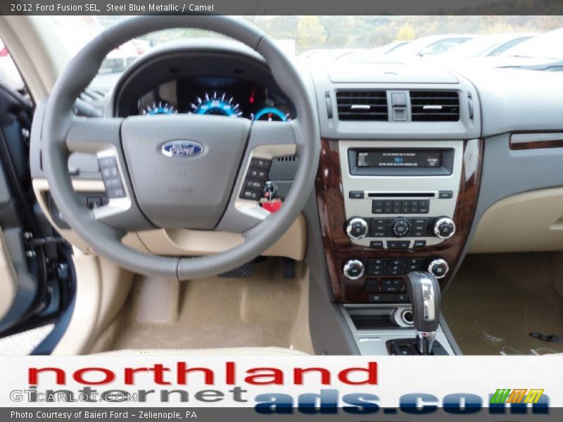 Steel Blue Metallic / Camel 2012 Ford Fusion SEL