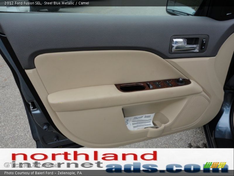 Steel Blue Metallic / Camel 2012 Ford Fusion SEL