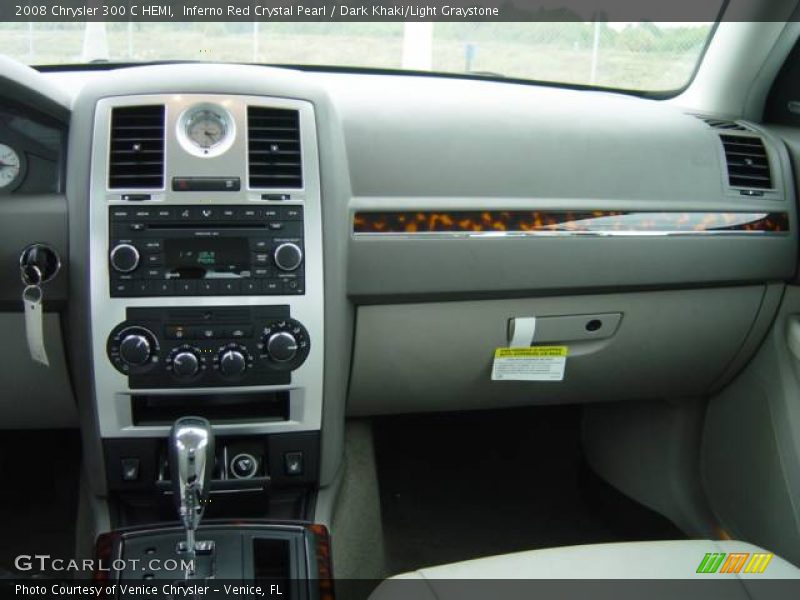Inferno Red Crystal Pearl / Dark Khaki/Light Graystone 2008 Chrysler 300 C HEMI