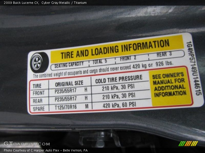 Cyber Gray Metallic / Titanium 2009 Buick Lucerne CX