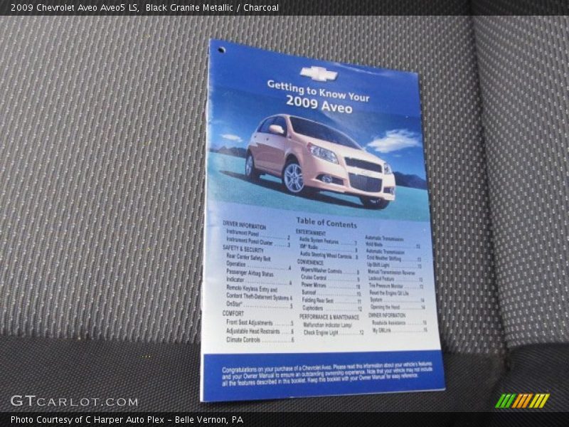 Black Granite Metallic / Charcoal 2009 Chevrolet Aveo Aveo5 LS