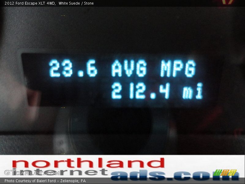 White Suede / Stone 2012 Ford Escape XLT 4WD