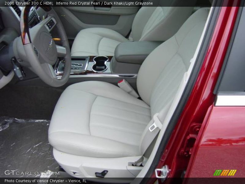 Inferno Red Crystal Pearl / Dark Khaki/Light Graystone 2008 Chrysler 300 C HEMI