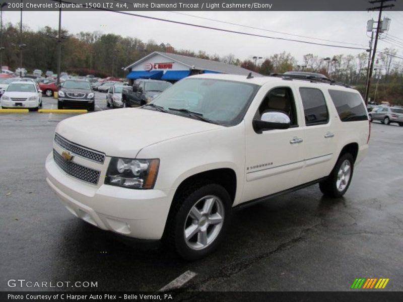 White Diamond Tricoat / Light Cashmere/Ebony 2008 Chevrolet Suburban 1500 LTZ 4x4