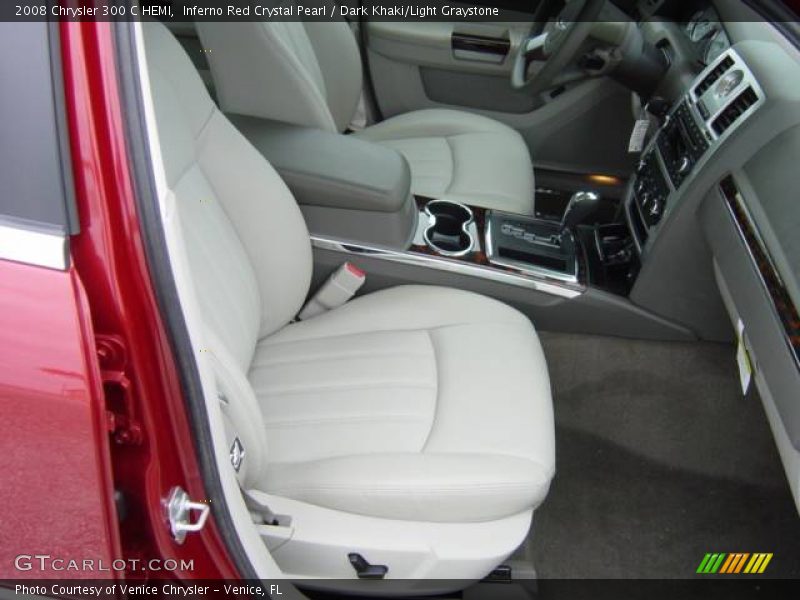 Inferno Red Crystal Pearl / Dark Khaki/Light Graystone 2008 Chrysler 300 C HEMI