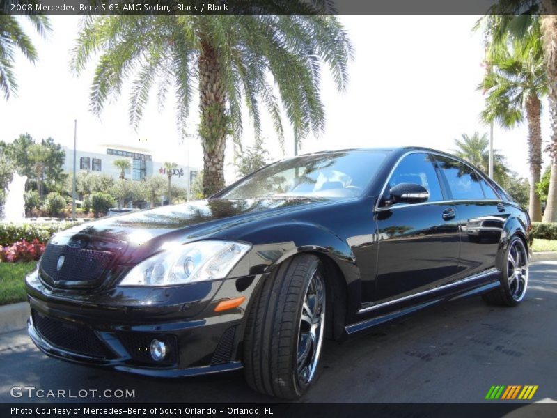 Black / Black 2008 Mercedes-Benz S 63 AMG Sedan