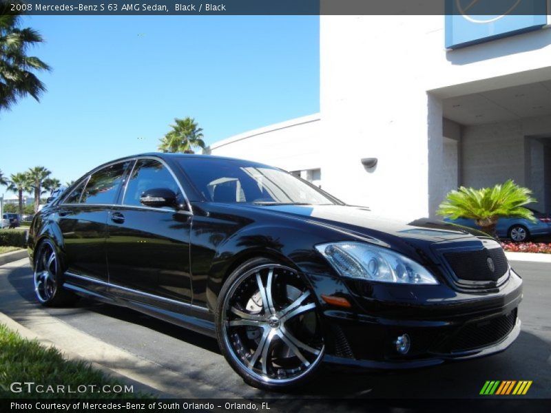 Black / Black 2008 Mercedes-Benz S 63 AMG Sedan