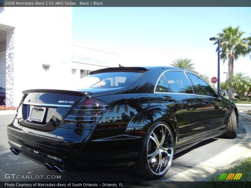 Black / Black 2008 Mercedes-Benz S 63 AMG Sedan